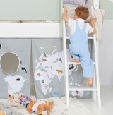 Bettleiter, schräg und 51 cm Beine für ein mittelhohes Bett