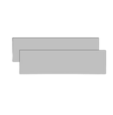 2 Raumteiler mit Halterungen für Schubladen