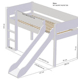 Loke Halbhohes Bett mit Rutsche