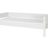 Huxie basisseng uden lamelbund med hvid ramme set forfra