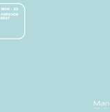 Azur Mint farveprøve til Manis-h rutsjebane med sengehest