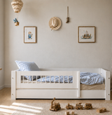 Huxie Montessori Bodenbett mit Sprossen-Rausfallschutz