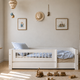 Huxie Montessori Bodenbett mit Sprossen-Rausfallschutz