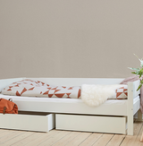 Huxie weißes Kinderbett mit Lattenrost, Afros