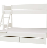 Hvid Huxie Asvid familieseng med stige og underskuffer