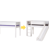 Halbhohes Bett für Bett mit Rutsche - Pavo