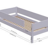 Fulla Kinderhausbett mit Buchenrahmen und Baumwollhimmel