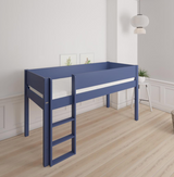 Frej halbhohes Bett-90*160cm-Jeansblau -21
