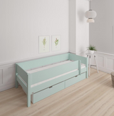 Mimer Kinderbett mit Sideboard und Schubladen - 90*160cm - Azur mint - 22