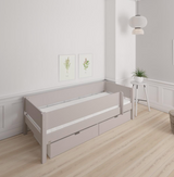 Mimer Kinderbett mit Sideboard und Schubladen - 90*160cm - Silber - 23