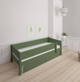 Mimer Kinderbett mit Sideboard und Schubladen - 90*200cm - Dunkelgrün - 53