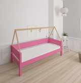 Saga Kinderbett mit Buchenbettrahmen - 90*160cm - Rosa - 32
