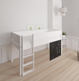 Dea halbhohes Kinderbett mit Tafel - 90*160cm - Schneeweiß - 11