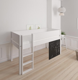 Dea halbhohes Kinderbett mit Tafel - 90*160cm - Weiß - 1