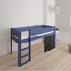 Dea halbhohes Kinderbett mit Tafel - 90*200cm - Jeansblau - 21