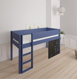 Dea halbhohes Kinderbett mit Tafel - 90*160cm - Jeansblau - 21