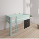 Dea halbhohes Kinderbett mit Tafel - 90*200cm - Azur mint - 22