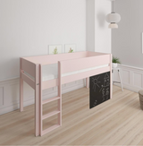 Dea halbhohes Kinderbett mit Tafel - 90*160cm - Hellrosa - 24