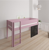 Dea halbhohes Kinderbett mit Tafel - 90*160cm - Altrosa - 25