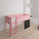 Dea halbhohes Kinderbett mit Tafel - 90*200cm - Rose - 30