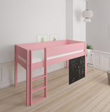Dea halbhohes Kinderbett mit Tafel - 90*160cm - Rose - 30