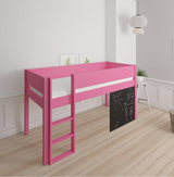 Dea halbhohes Kinderbett mit Tafel - 90*200cm - Rosa - 32