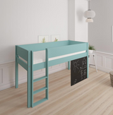 Dea halbhohes Kinderbett mit Tafel - 90*160cm - Mintblau - 42