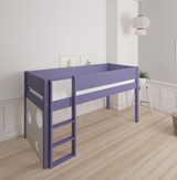 Sol halbhohes Kinderbett mit Ballboard - hohes Kinderbett mit Ballboard - 90*160cm - Hellviolett - 26