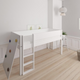 Borr halbhohes Kinderbett mit Kletterwand - Hochbett mit Kletterwand - 90*160cm - Schneeweiß - 11