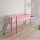 Borr halbhohes Kinderbett mit Kletterwand - Hochbett mit Kletterwand - 90*160cm - Rose - 30