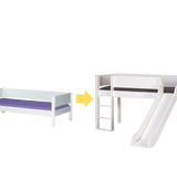 Offenes Etagenbett mit Rutsche - Mensa